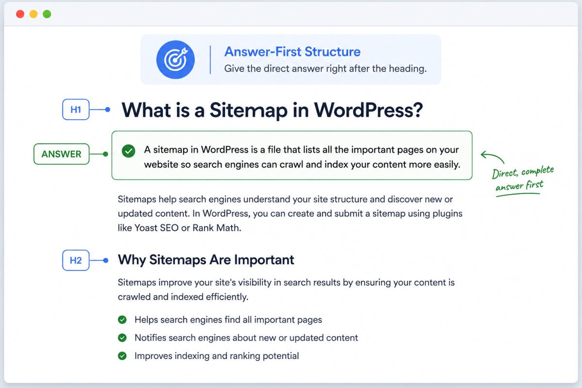 How to Optimize WordPress for AI Search (AEO/GEO Guide 2026) 2 Create succinct title