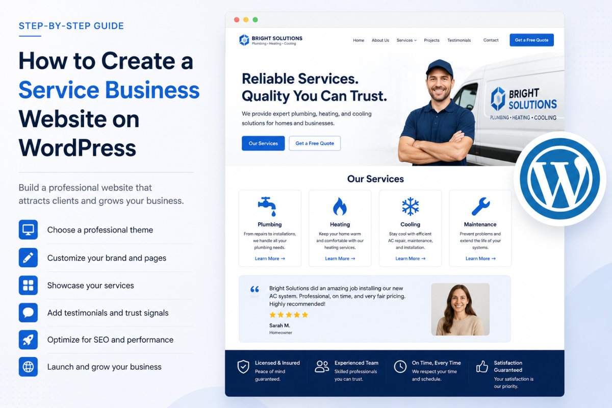 How to Create a Service Business Website on WordPress