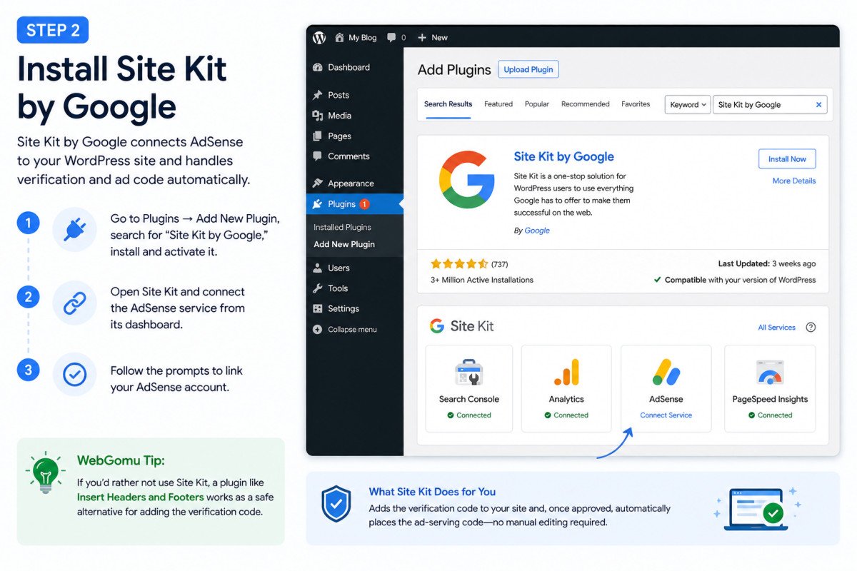 Install Site Kit by Google