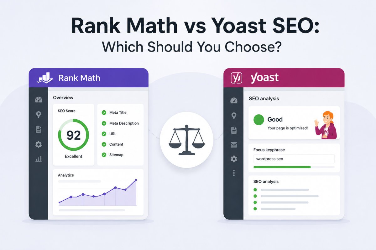 Rank Math vs Yoast SEO: Which Should You Choose in 2026? 1 Rank Math vs Yoast SEO comparison