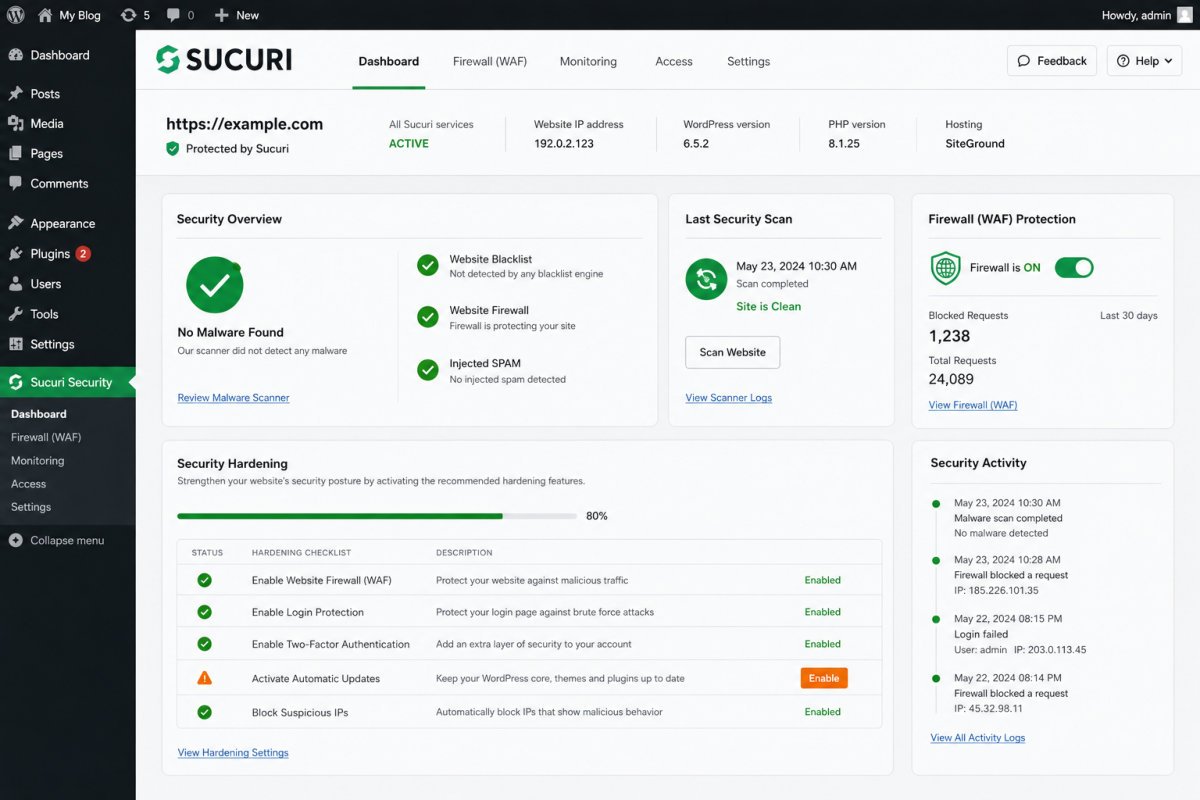 Sucuri Security Review 2026: What the Free Version Misses