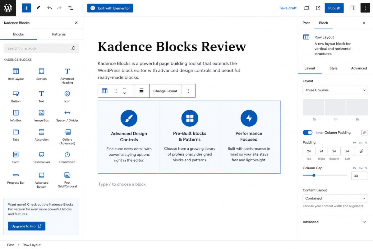 Kadence Blocks Review 2026: Free vs Pro, Honestly