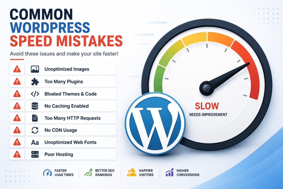 Common WordPress Speed Mistakes (And How to Fix Them) 1 WordPress Speed Mistakes Infographic