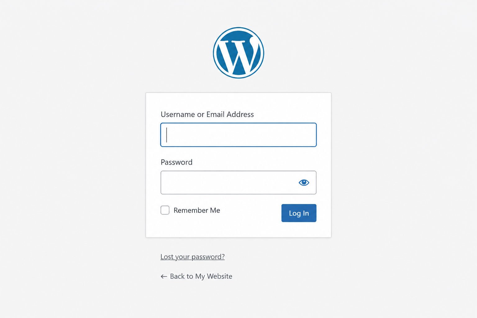 WordPress Dashboard Tour: A Beginner's Guide 3 WordPress login screen