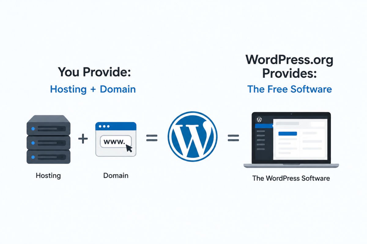 WordPress.org vs WordPress.com: What's the Difference and Which Should You Choose? 2 How WordPress.org works with hosting and domain names
