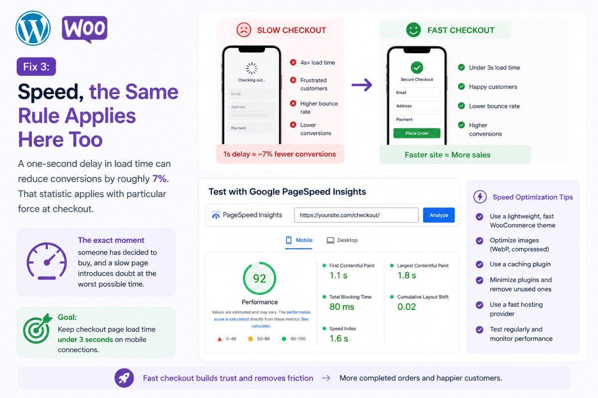 WooCommerce Checkout Optimization: Reduce Cart Abandonment 4 Woocommerce Speed the same rule applies here too