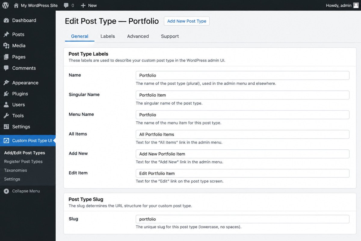 How to Create Custom Post Types in WordPress (2026) 2 WordPress Portfolio Post Type Settings