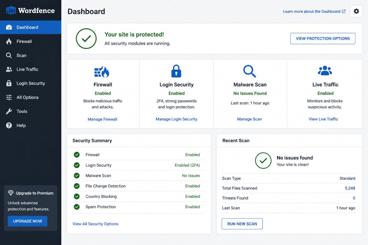 The Ultimate WordPress Security Guide (2026) 2 WordPress Security Dashboard Overview