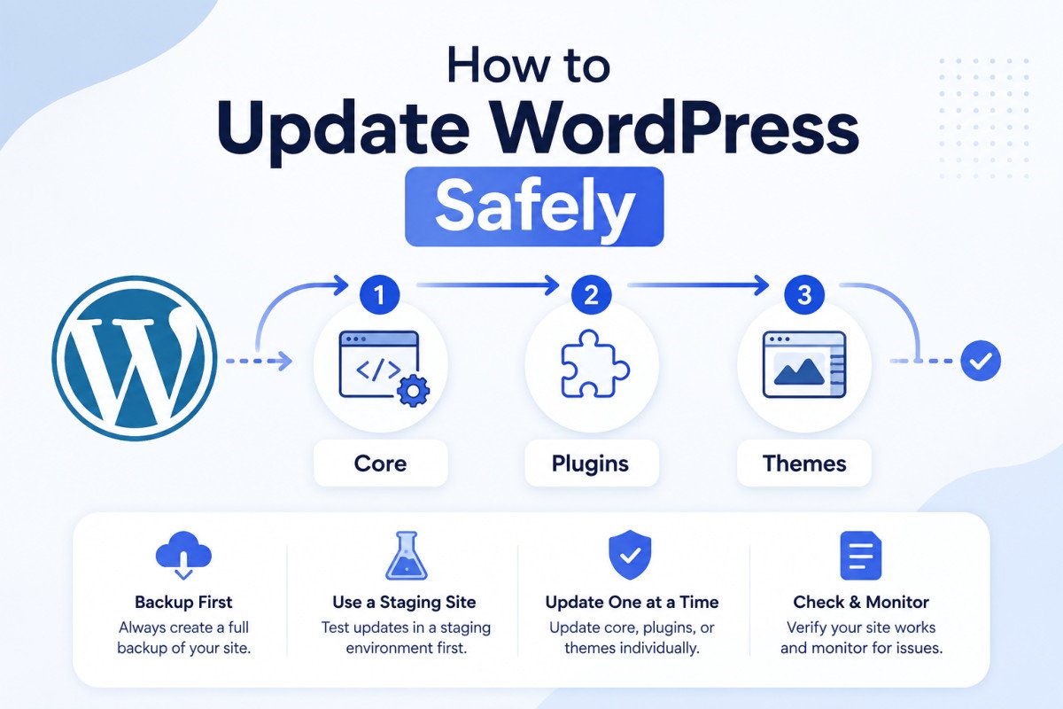 How to Update WordPress Safely (Core, Plugins & Themes)