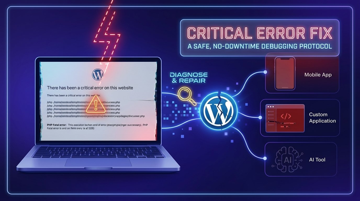 How to Debug and Fix WordPress Critical Errors Safely (Without Crashing Live Sites)